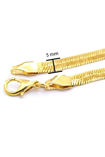 FerizZ Çelik İtalyan Zincir Altın Kaplama 5 MM ZN-142
