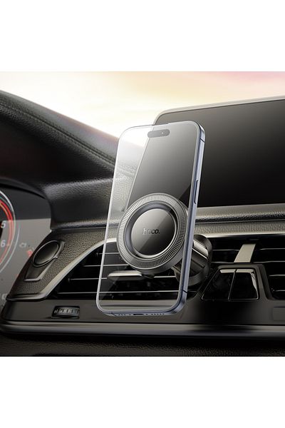 REDz Accessories Suport auto magnetic, HOCO H56, rotativ, grilă de ventilație, negru