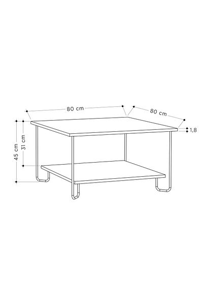 Mourah Home Marbo Modern Coffee Table Mocha Grey Multipurpose H 45cm Light Mocha