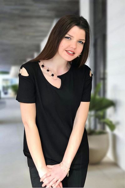 aytemas Blouse with Metal Ring Detail