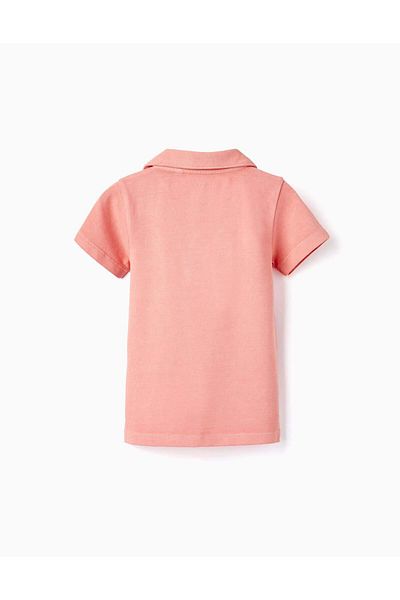 Ziddy Buttonless Cotton Polo for Baby Boys 'B&S', Coral