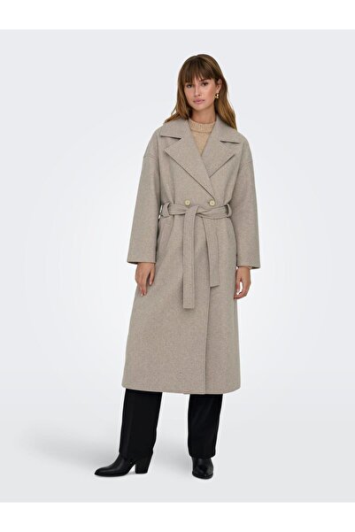 ONLY Beige Women's Coat with Belt Detail15292812