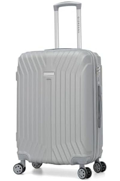 Giordano Hardside Luggage- 4-piece Set With Tsa,silver,