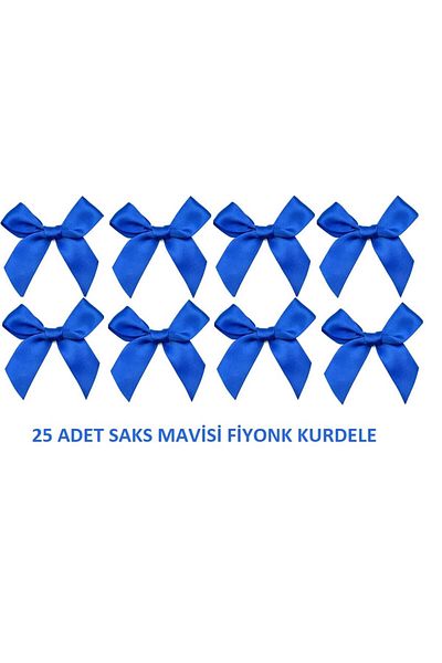 serap çiçekçilik 25 τεμάχια Saks Blue Satin Bow Κορδέλα Σατέν Κορδέλα Φιόγκος