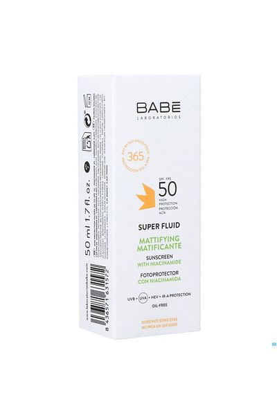 Babe Laboratorios Babe Super Fluid Sunscreen Mattifying Spf50 50 ml