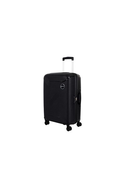 American Tourister حقيبة ماكس بلس 55 سم بحجم المقصورة TSA سوداء