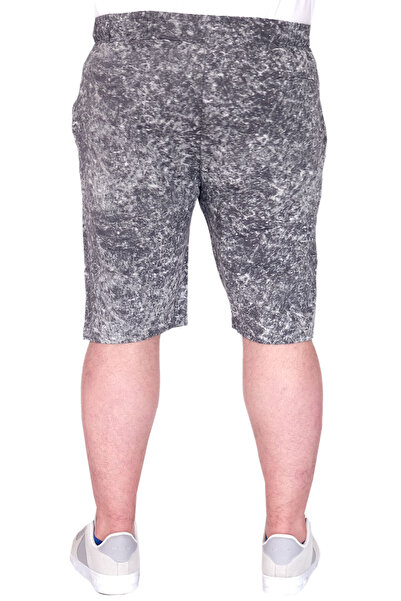 ModeXL Mode XL Oversize Men's Shorts Etching Print 20037S Anthracite