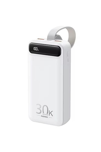 REDz Accessories Remax Rpp-522 Battery, 30,000mah, Multiple Charging, 20w 22.5w, Led Flashlight, White