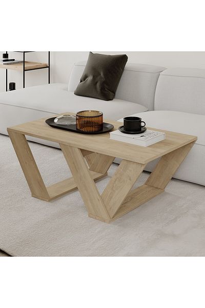 Mourah Home Pipra Modern Coffee Table Oak Multipurpose H 40cm Oak