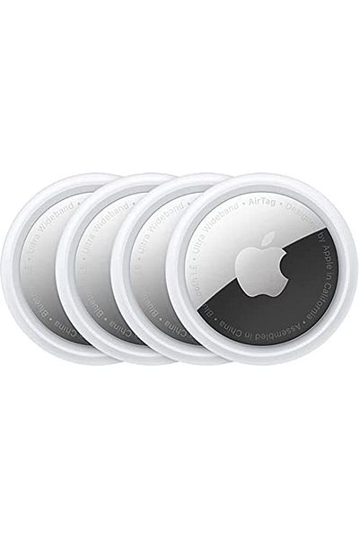 Apple AirTag (4-Pack), Bluetooth Tracker with Precision Finding – White