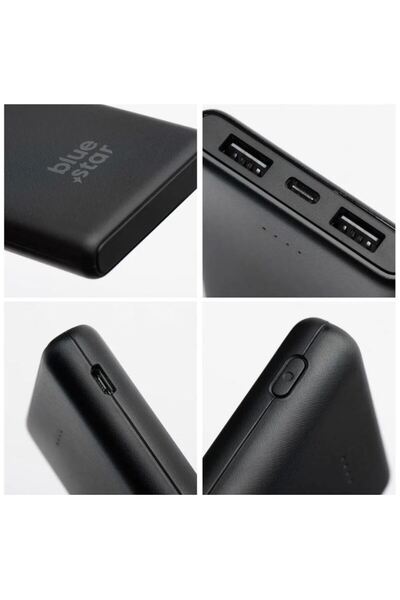 REDz Accessories Μπαταρία BlueStar W1061, Powerbank 10.000mAh, Θύρα USB-C + 2 x USB-A, Μαύρο