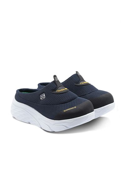 GDT Ayakkabı Navy Blue Color Orthopedic Padding Sole Mesh Sabo Women's Sports Slippers