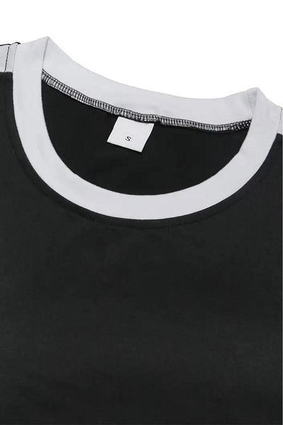 Oksit Lima Slim Fit Lycra Flexible Shoulder and Sleeve Stripe Men's Tshirt