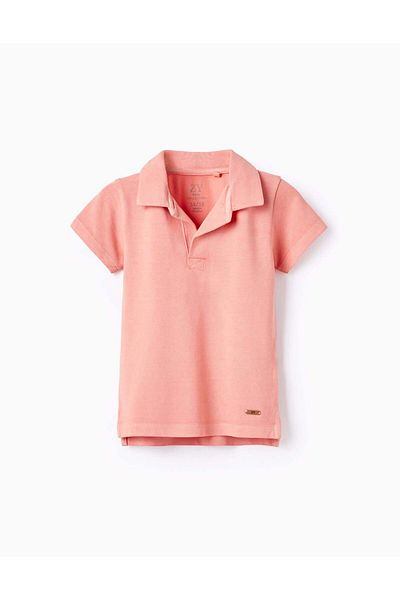 Ziddy Buttonless Cotton Polo for Baby Boys 'B&S', Coral