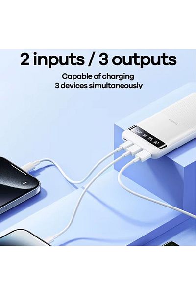 REDz Accessories Remax Rpp-10 Powerbank, 10,000mah Battery, 2 X Usb Type-c Microusb Ports, Led Display, White