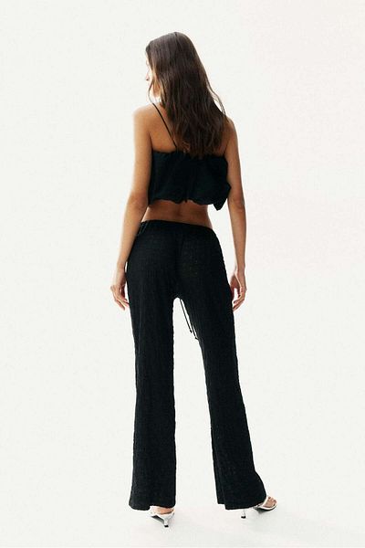 H&M Lace-look drawstring trousers