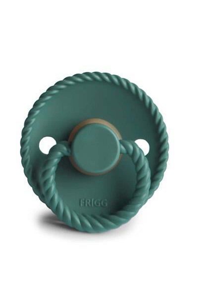 Frigg Vintage Green Rope Rubber Pacifier - 6-18 Months