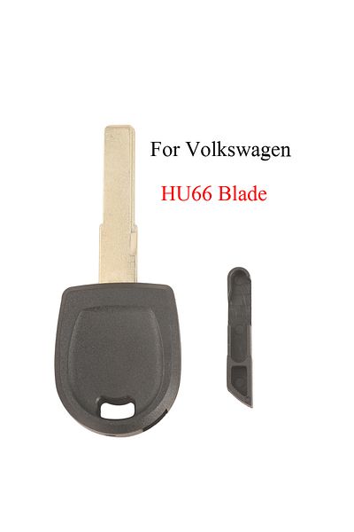 jingyuqin 10pcs Transponder Car Key Blanks Case Hu66 Blank Blade For Vw Passat Golf Phaeton Kanin...