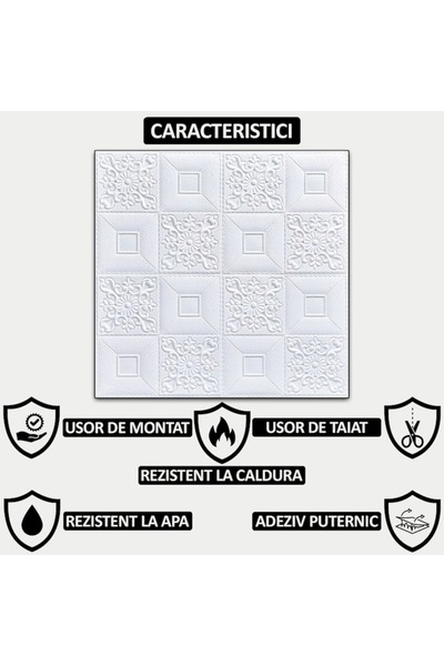 NEXTLY Set of 40 Self-Adhesive 3D Wallpaper, For Wall Or Ceiling, Waterproof, Adjustable, Adhesive