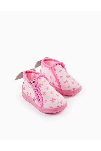 Ziddy Slippers for Baby Girls 'Butterfly', Pink