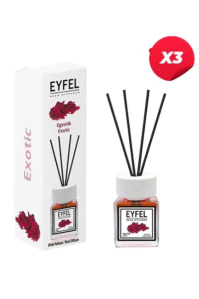 Eyfel Exotic aroma room air freshener with sticks, 120ml X3