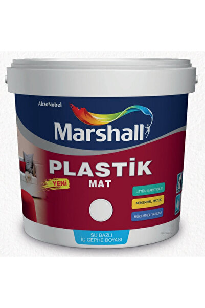 Marshall Plastik Mat Su Bazlı Silinebilir Iç Cephe Duvar Boyası 15 Lt Gelin Teli