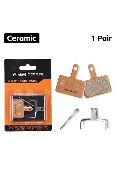 West Biking Ceramic 1 Pair WEST BIKING Resin Ceramic Bike Brake Pads For Shimano Mt200 M515 C501 C601 1/2/4/6/8