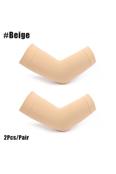 Choice 1 Pair Beige Upper Arm Compression Sleeves, Women Arm Shapers, Compression Arm Wraps for Flabby Arms