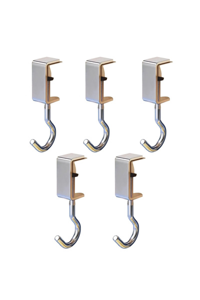 Choice 5 قطع 1/2/5 قطع خطافات طاولة فولاذية قابلة للدوران 360 درجة - قابلة لل...