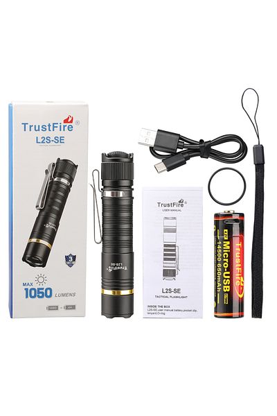 TrustFire 14500 L2s-se L2s-se Tactical Led Flashlight 1050lumen Powered By 14500 Aa Battery Light Ip