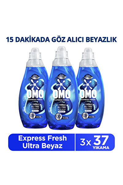 Omo Express Fresh Ultra Beyaz Sıvı Çamaşır Deterjanı 1480 ml X3
