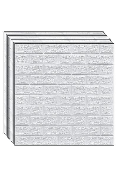 NEXTLY Set 10 X Tapet Autoadeziv 3d , Pentru Tavan/perete, Design Caramida, Waterproof, Ajustabil