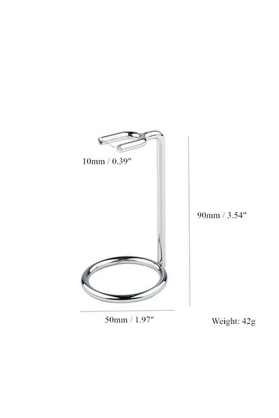 YINTAL Men Metal Art Shaving Brush Stand Razor Base Chromed Silver Shaving Razor Beard Clean Shaver Kit ...