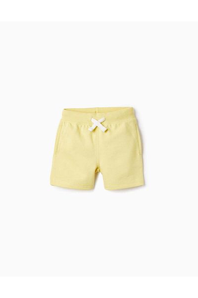 Ziddy Cotton Shorts for Baby Boys, Yellow