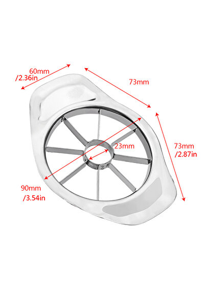 Choice أدوات مطبخ فضية بمقبض مريح من الفولاذ المقاوم للصدأ، قطاعة تفاح، أدوات خضراوات وفاكهة