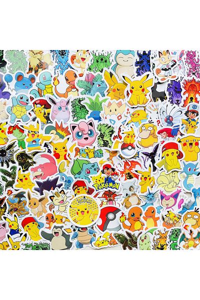 Choice 100pcs 100pcs Anime Pokemon Cute Stickers Graffiti Decoration Diy Skateboard Phone Fridge Bike Carto