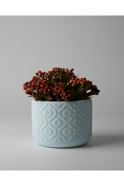 Kaju Creative Dekoratif Beton Saksı - Otantik Çiçek 8x10 0.25L Küçük Boy Saksı