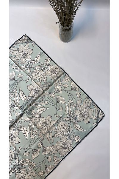 Onur Scarf - New Product Pyramid Luxer Two-Color Silk-Like Rayon Fabric Floral Pattern Fashion Shop
