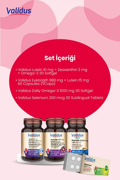 Validus Eye Set - Lutein - Eyebrighth - Omega 3 - Selenium