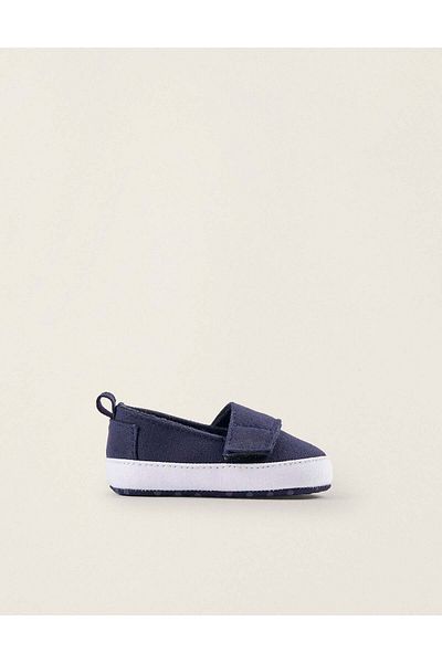 Ziddy Velcro Strap Shoes for Newborn Boys, Dark Blue