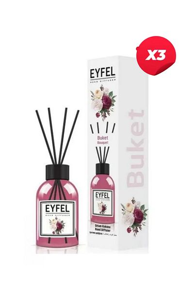 Eyfel Bouquet aroma room air freshener with sticks, 120ml X3