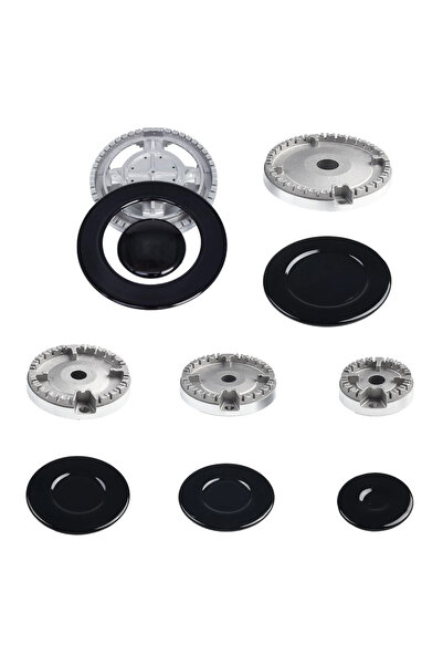 Choice1 مجموعة قبعات طباخ الفرن وموقد الغاز وغطاء الشعلة للمطبخ ومقابض موقد S...