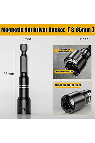 Choice16 مجموعة رؤوس مفكات براغي مغناطيسية من فولاذ الكروم والفاناديوم مقاس 8...