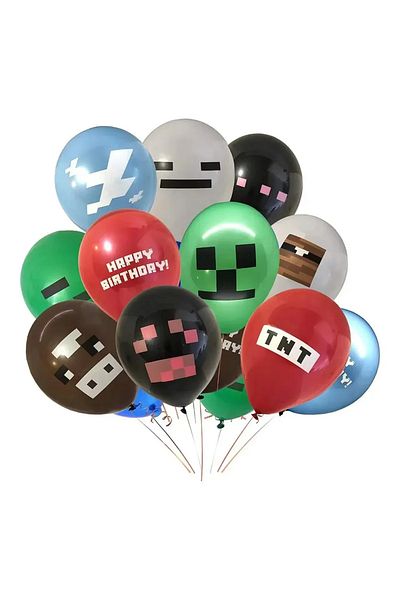 Choice 1 Pack 10pcs Anime Game Cartoon My World Characters Latex Balloons Baby Birthday Party Decoration Ch