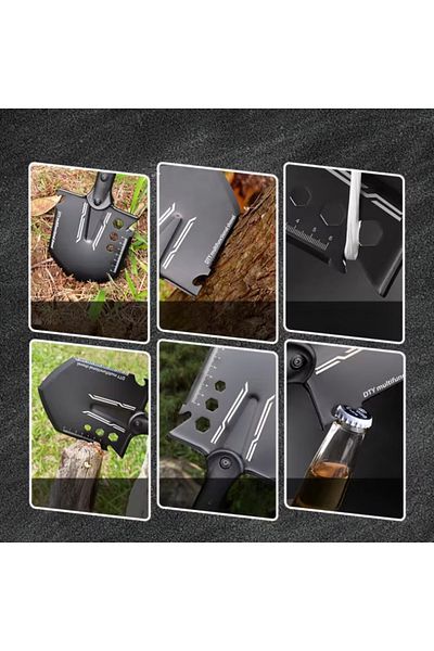 Choice Black Multifunctional Outdoor Ordnance Shovel Camping Shovel Martensite Stainless Steel Vehicle Mang
