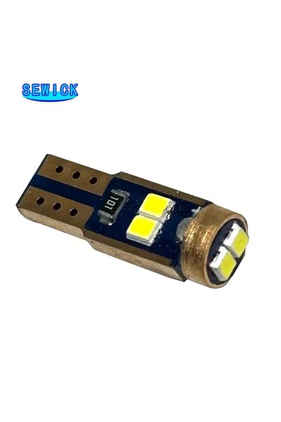 Choice 100 قطعة من مصابيح LED T5 بيضاء 6SMD 3030 رقائق فائقة السطوع W3W W1.2W مصباح لوحة عدادات السيارة