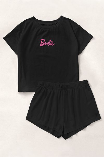 PEMBİŞ HOMEWEAR Blacked Pink Bamboo Shorts Set