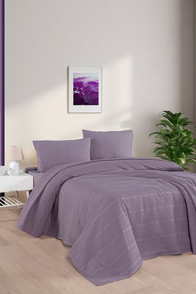 Home Still PIKE SUMMER LINEN 2 PERSONS, PURPLE