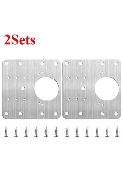 XMSJ 2 Sets 2/10sets Hinge Repair Plate Kitchen Cabinet Door Hinges Mounting Plate With Screw Flat Fixing