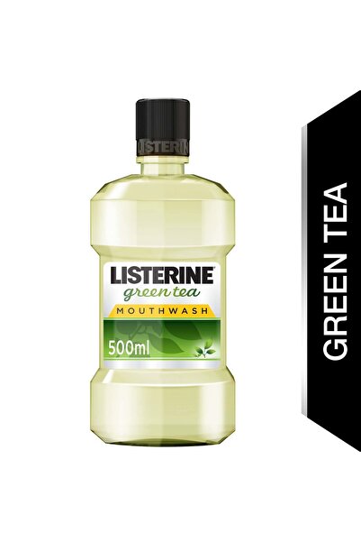 Listerine غسول الفم بالشاي الأخضر ٥٠٠ مل - مضاد للبكتيريا، نفس منعش، وعناية ب...